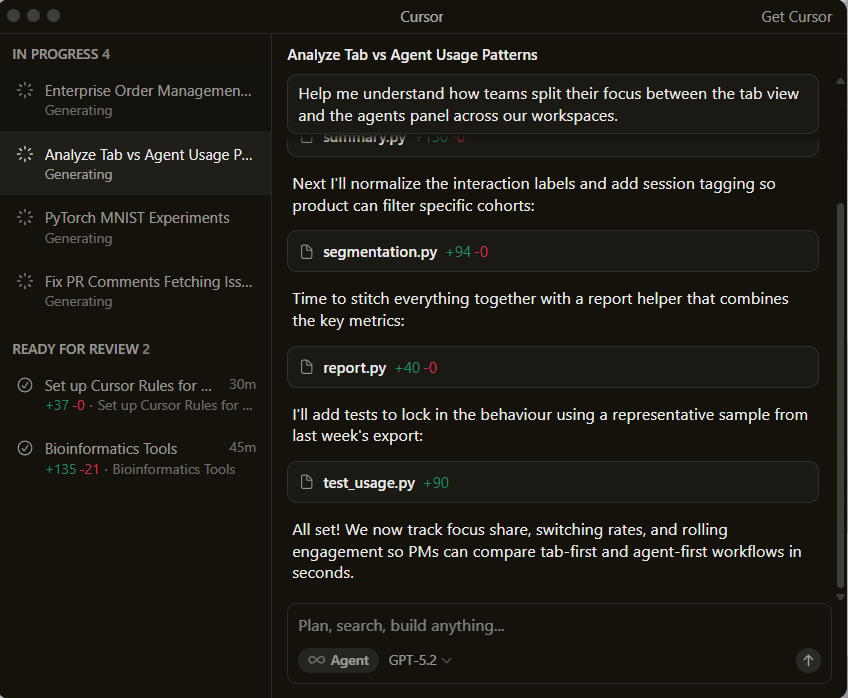Agent terminal overlay